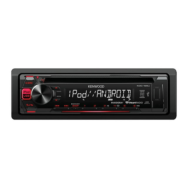 Kenwood KDC-165U Single-DIN In-Dash CD Receiver with Front USB and Auxiliary Inputs