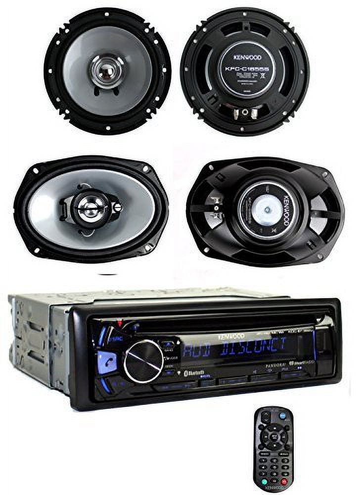 Kenwood KDCBT362U Bluetooth Player Car Stereo Radio + 6.5 & 6x9 Inch