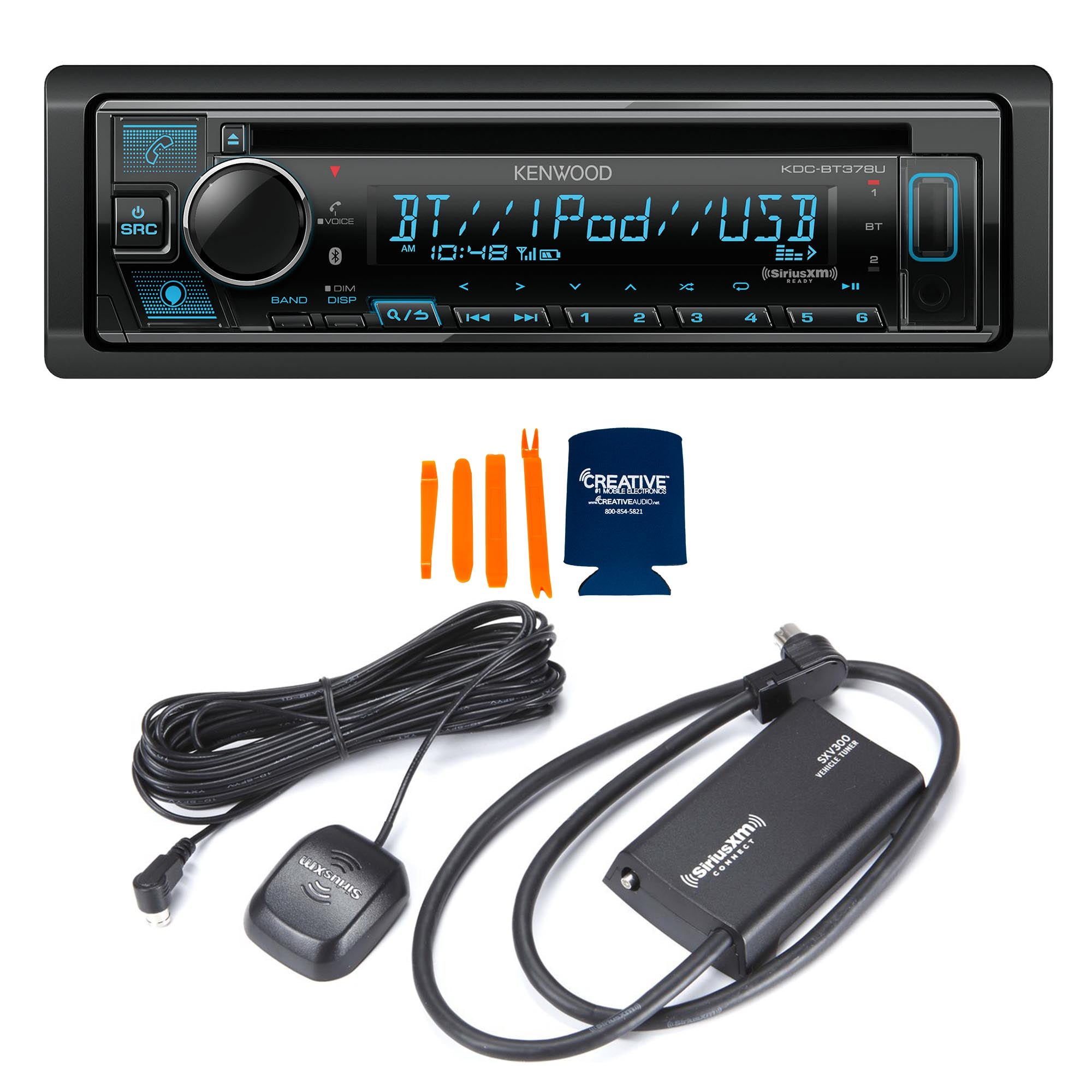 Kenwood KDC-BT378U Bluetooth single DIN CD receiver and Kenwood KDC-BT378U Bluetooth single DIN CD receiver and