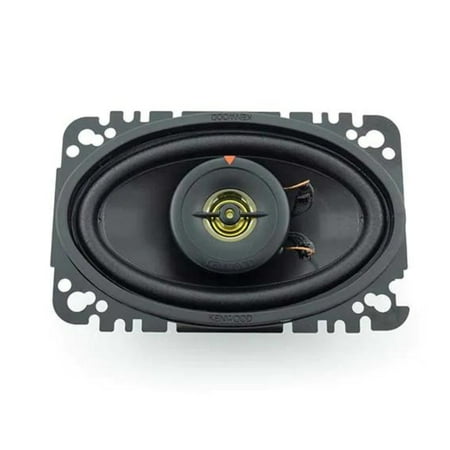 Kenwood - 4" x 6" 2-Way Car Speakers with Polypropylene Cone (Pair) - Black