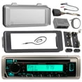 thumbnail image 1 of Kenwood KMRD378BT Marine Radio Stereo Receiver Bundle, 1998 2013 Harley Davidson Touring Flht Flhx Flhtc + Adapter Dash Kit With Handle Bar Control Module + Weathershield Cover + Enrock Wire Antenna, 1 of 7