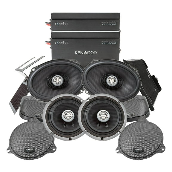 Kenwood P-HD3FR Front and Rear Amplified Speaker Package for 2014-Up Select HD Motorcycles