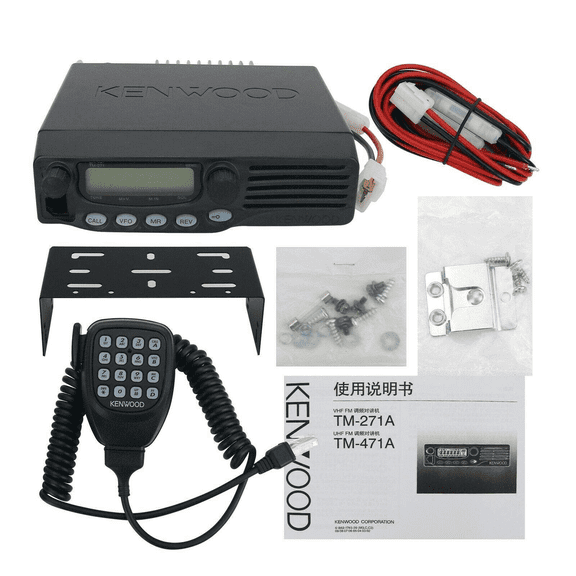 Kenwood TM-271A Professional VHF Base/Mobile Radio | 60W Output | 200 Channels with Memory Name Function | CTCSS/DCS Encoder | Wide/Narrow Band Selectable