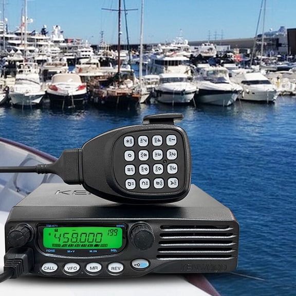 Kenwood TM-471A UHF Mobile Radio, 40W High Power, 200 Memory Channels, MIL-STD 810 Certified, Alphanumeric LCD, DTMF Microphone Included