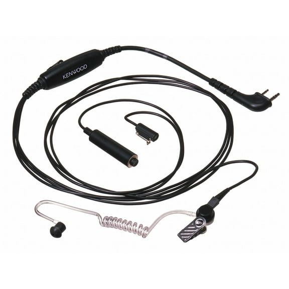 Kenwood KHS-9BL Three-Wire Lapel Mic with Earpiece
