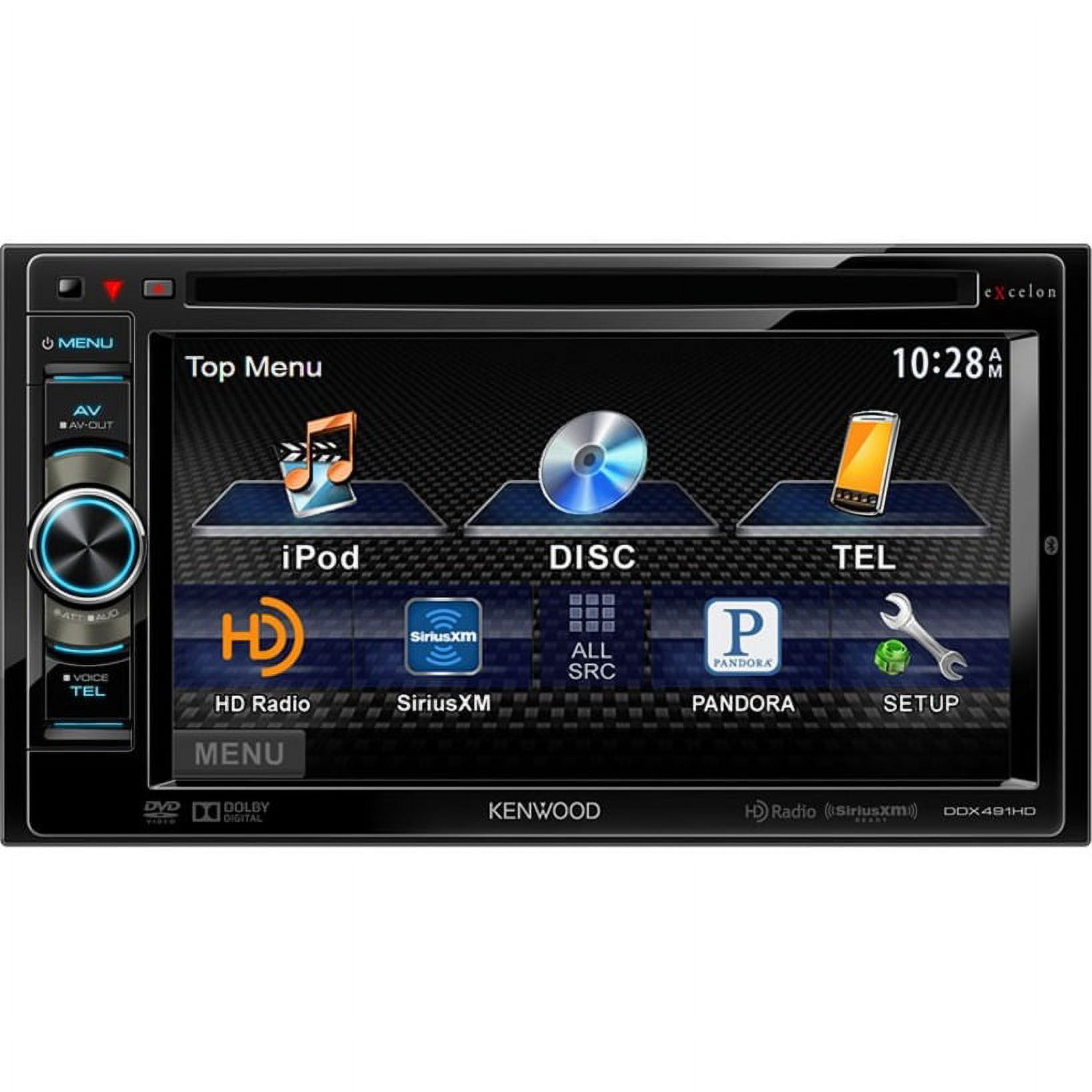 Kenwood eXcelon DDX491HD Car DVD Player, 6.1" LEDLCD, 88 W RMS, Double
