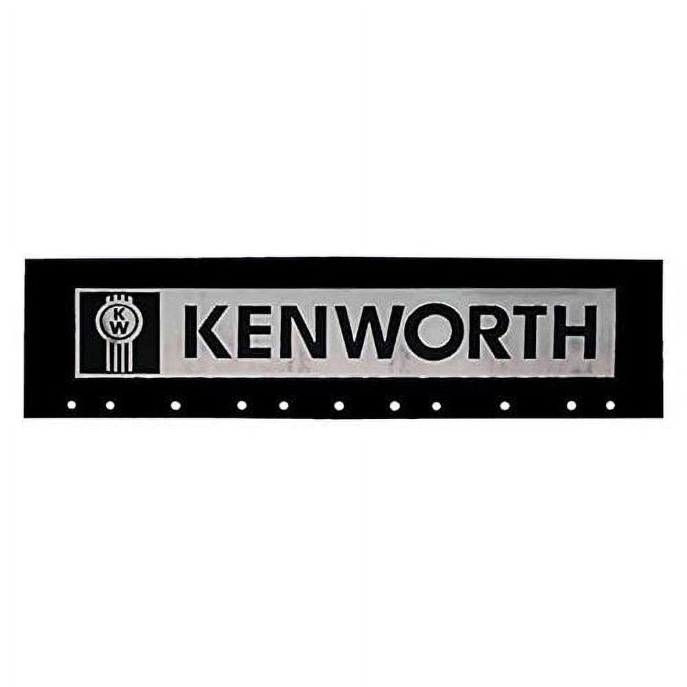 Kenworth Black & Silver 6" x 24" Semi Truck Mud Flap-quarter Fender Flaps