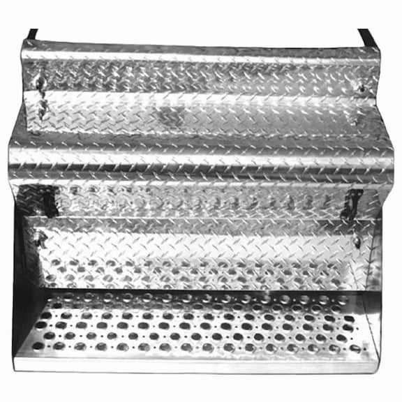 Kenworth Diamond Plate Aluminum Battery Box 40 Inch W/ Step by BESTfit