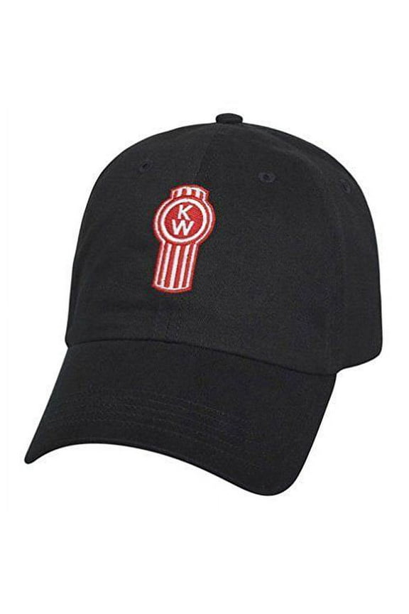 Kenworth Motors Trucks Basic Black Unstructured Twill Logo Baseball Cap/Hat