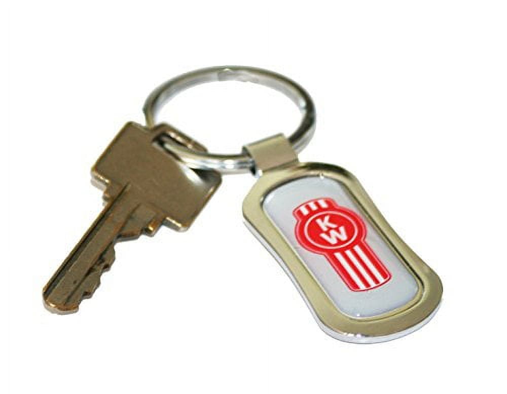 Kenworth Motors Trucks Chrome Key Chain Novelty Key Tag