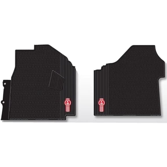 Kenworth OEM All-Weather Rubber Floor Mats with Logo for Medium Duty T180 T280 T380 T380V T480 T480V