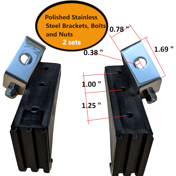 Kenworth Peterbilt Hood Latch Bracket sets -polished stainless steel brackets Ships ASAP