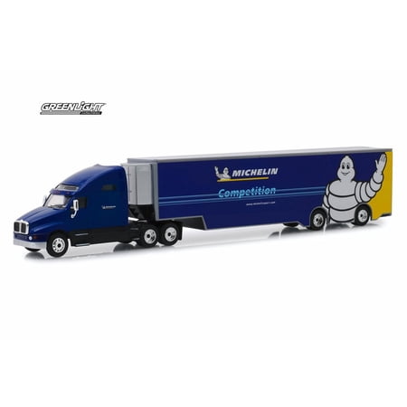 Kenworth T2000 Michelin Sport Michelin Competition Transporter, Blue - Greenlight 30056/24 - 1/64 scale Diecast Model Toy Car