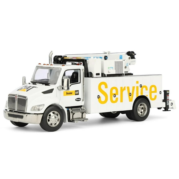 Kenworth T380 Auto-Crane Titan 85 Truck with Miller EnPak White "Transport Series" 1/50 Scale Diecast Model by Diecast Masters