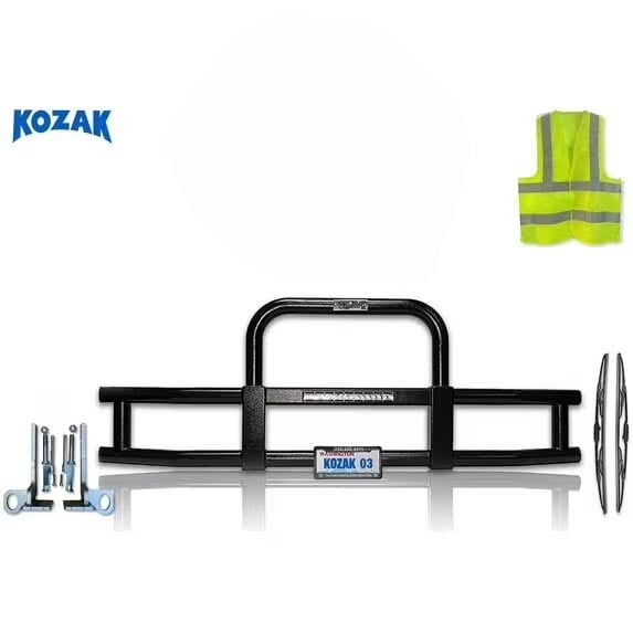 Compatible with T680 2011-2021 Deer Guard Bumper - Black (Kozak Aftermarket)