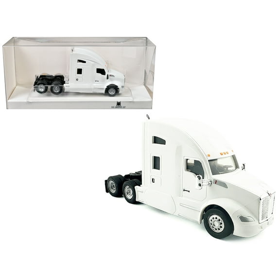 Kenworth T680 Sleeper Cab White 1/87 (HO) Plastic Model Car by HO Logistics