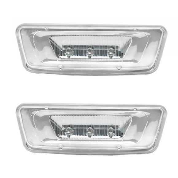 Kenworth T680/T700/T880 & Peterbilt 576 Turn Signal Lights (2-Pack) - Clear Lens Amber LED Front Fender Side Markers
