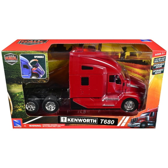 Kenworth T680 Truck Tractor Red "Long Haul Truckers" Series 1/32 Diecast Model by New Ray
