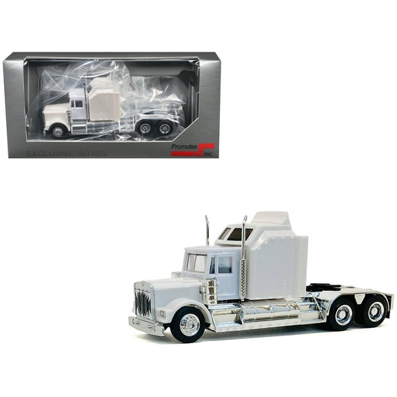 Kenworth W900 with Extra Large Sleeper White 1/87 (HO) Plastic Model Car by Promotex