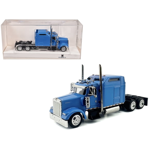 Kenworth W900L Truck Tractor with Sleeper Cab Baby Blue 1/87 (HO) Scale Plastic Model Car by HO Logistics
