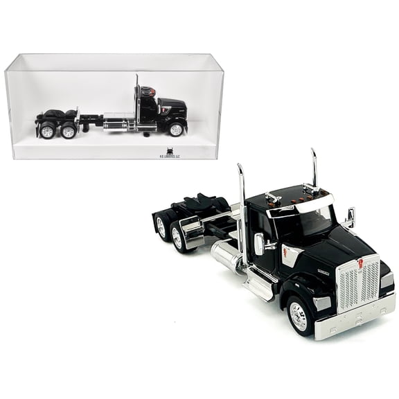 Kenworth W990 2-Axel Day Cab Black 1/87 (HO) Scale Plastic Model Car by HO Logistics