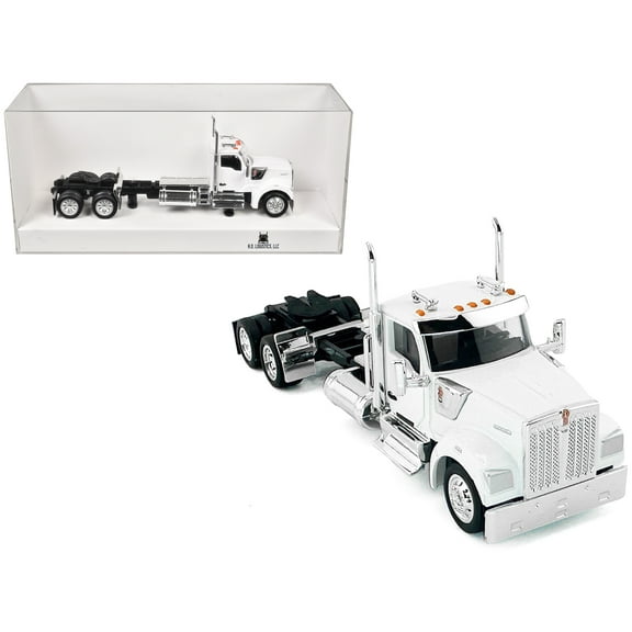 Kenworth W990 2-Axel Day Cab White 1/87 (HO) Scale Plastic Model Car by HO Logistics