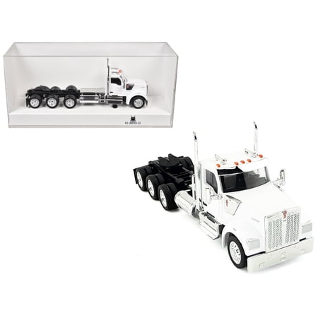 Kenworth W990 3-Axel Day Cab White 1/87 (HO) Scale Plastic Model Car by HO Logistics