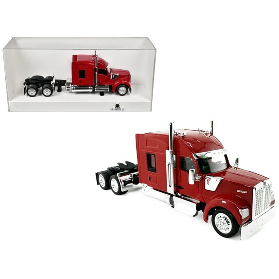 Kenworth W990 with Stand Up Sleeper Cab Red 1/87 (HO) Scale Plastic Model Car by HO Logistics