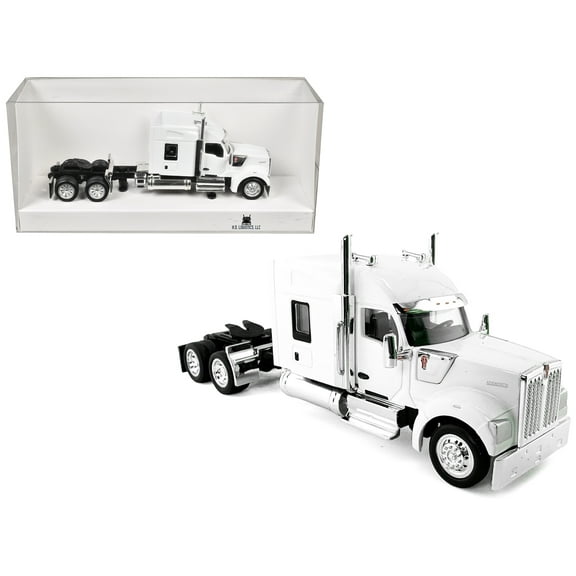 Kenworth W990 with Stand Up Sleeper Cab White 1/87 (HO) Plastic Model Car by HO Logistics
