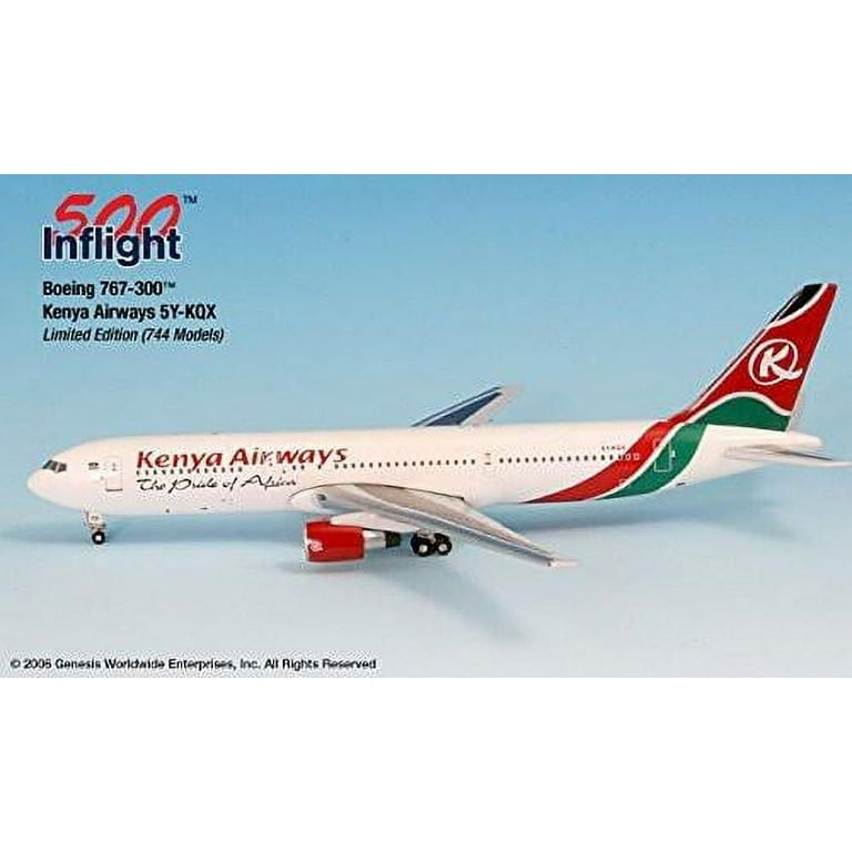 Kenya Airways 5Y-KQX 767-300 Airplane Miniature Model Metal Die-Cast 1:500  Part# A015-IF5763001