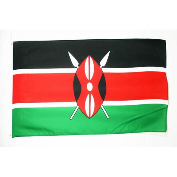 AZ FLAG Kenya Flag 3x5 ft Kenyan Banner Light Polyester 2 Grommets
