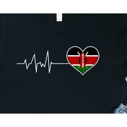 Kenya Flag Heartbeat Shirt Kenyan Pride Tee