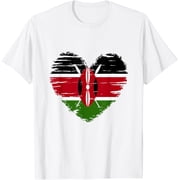 Kenya Heart Kenyan Flag Kenyan Pride T-Shirt