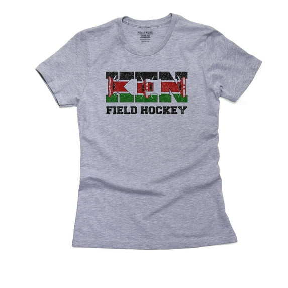 Kenya Hockey - Olympic Games - Rio - Flag Women's Cotton Grey T-Shirt