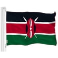 thumbnail image 1 of Kenya (Kenyan) Flag | 3x5 feet | Printed 150D – Indoor/Outdoor, Vibrant Colors, Brass Grommets, Quality Polyester, Much Thicker More Durable Than 100D 75D Polyester, 1 of 4