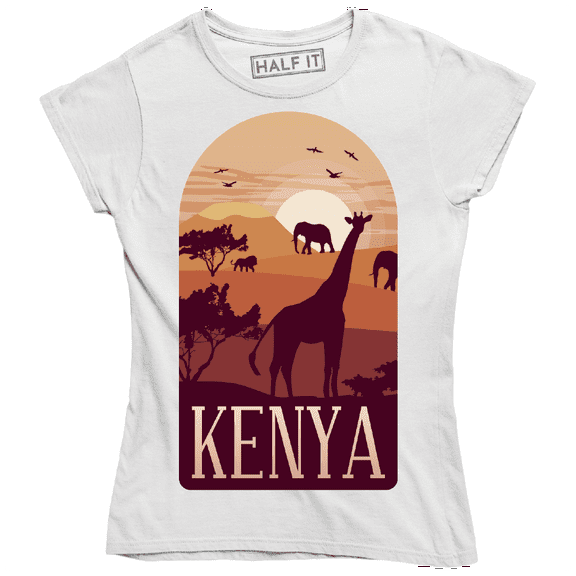 Kenya Landscape Beautiful Nature With Sunset Women's T-Shirt