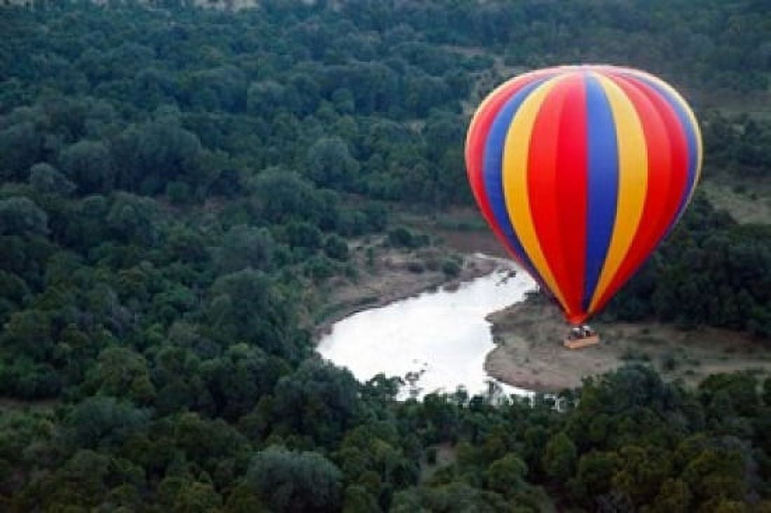 Kenya Maasai Mara Mara River Hot-Air Ballooning Canvas Art - Kymri Wilt DanitaDelimont (19 x 12)