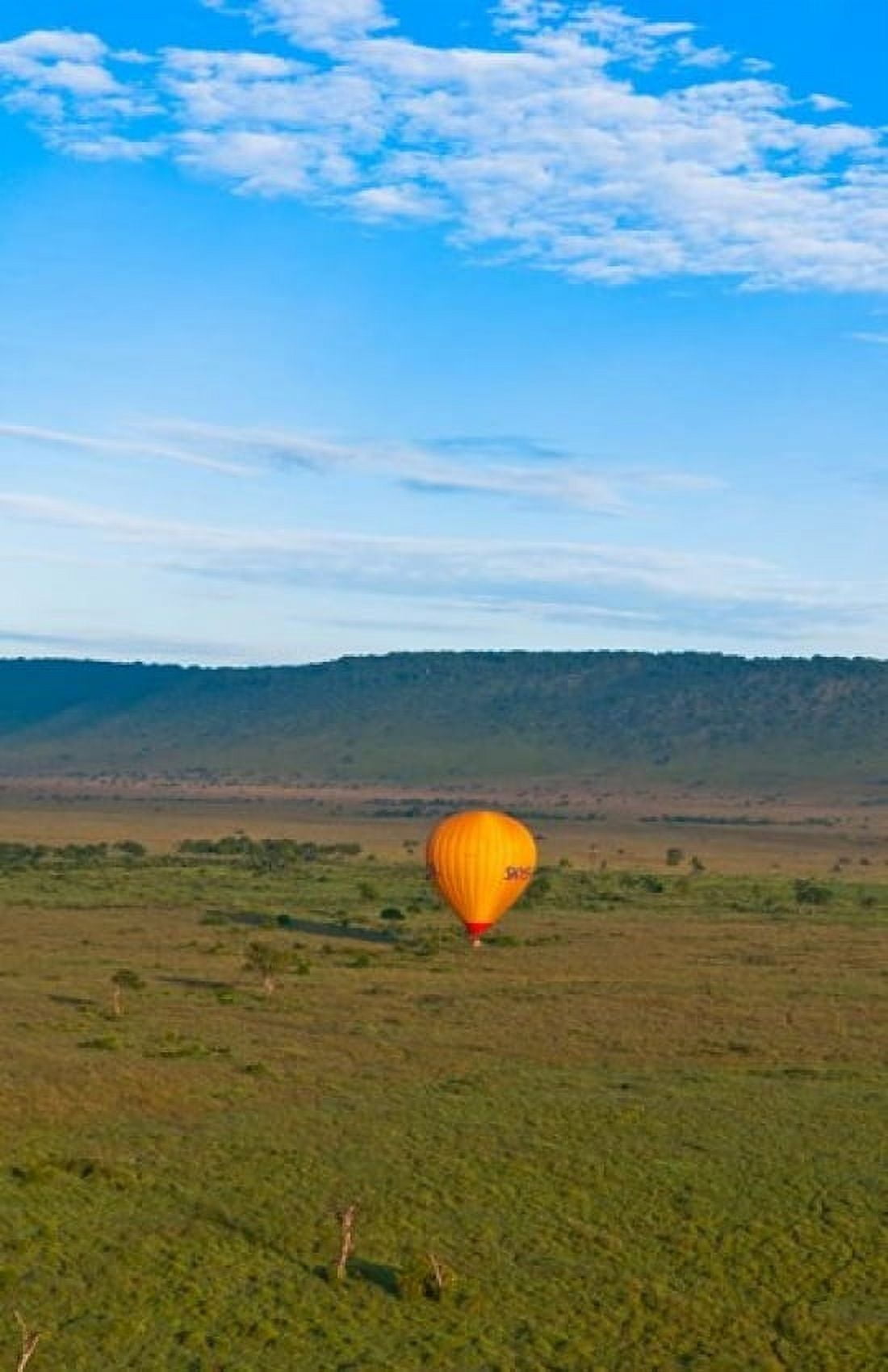 Kenya Maasai Mara hot air ballooning at sunrise Canvas Art - Bill Bachmann DanitaDelimont (19 x 29)