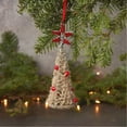 thumbnail image 1 of Kenya Mini White Beads Festive Tree Christmas Tree Ornament, 1 of 4