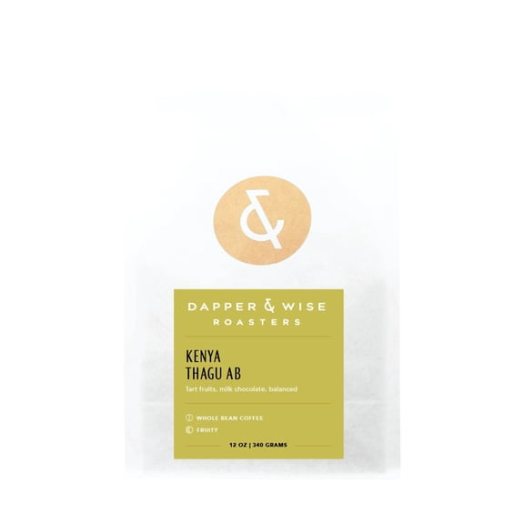 Kenya Thagu AB - Roasted by Dapper & Wise - Freshly Ground Coffee - 12oz Bag