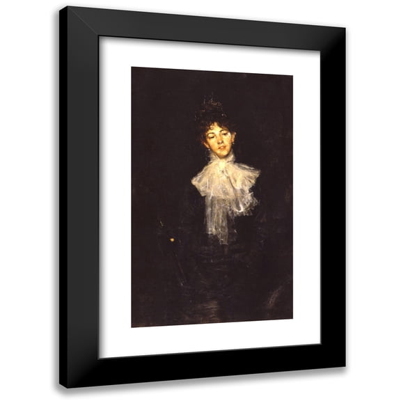 Kenyon Cox 10x14 Black Modern Framed Museum Art Print Titled - A Lady in Black (1880)