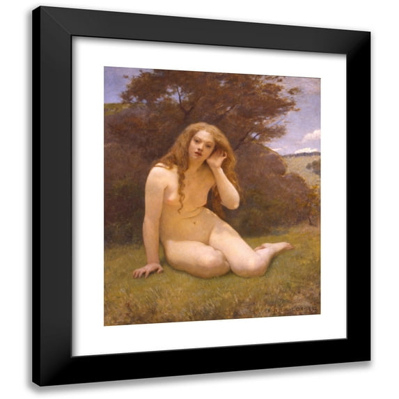 Kenyon Cox 12x14 Black Modern Framed Museum Art Print Titled - Echo (1892)