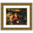 thumbnail image 1 of Kenyon Cox 18x15 Gold Ornate Wood Frame and Double Matted Museum Art Print Titled - After Titian's ‘Madonna of the Rabbit’ (1878-1882), 1 of 4