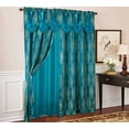 thumbnail image 1 of Kenyon Damask Textured Jacquard 54 x 84 in. Single Rod Pocket Curtain Panel w/Attached 18 in. Valance, 1 of 7