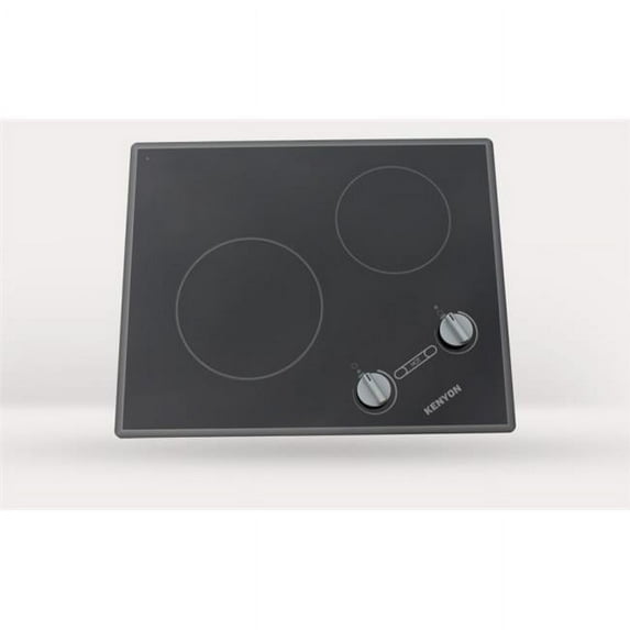 Kenyon Glacier 2-burner Cooktop - black with analog control - 6 .5 & 8 inch 120V UL