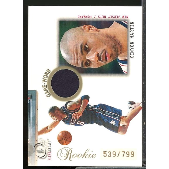 Kenyon Martin JSY Rookie Card 2000-01 Fleer Legacy #91
