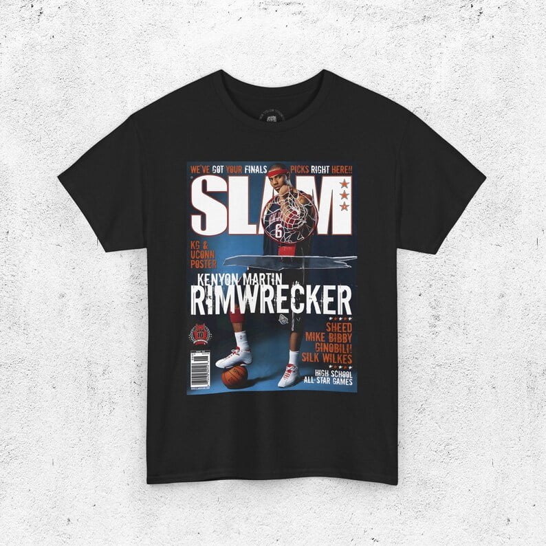 Kenyon Martin Shirt New Jersey Nets Magazine Cover T Shirt Unisex Sports Tee Vintage Retro Basketball Gift For Men Dad Guys Walmart
