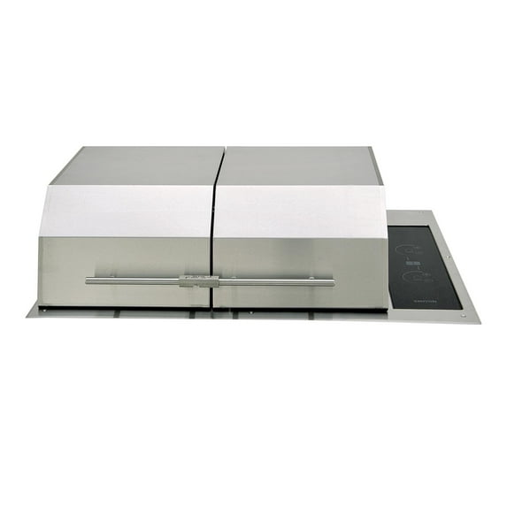 Kenyon Texan Two Zone Split Lid Built-In 240V Electric Grill W/ No Mounting Holes - B70405WH