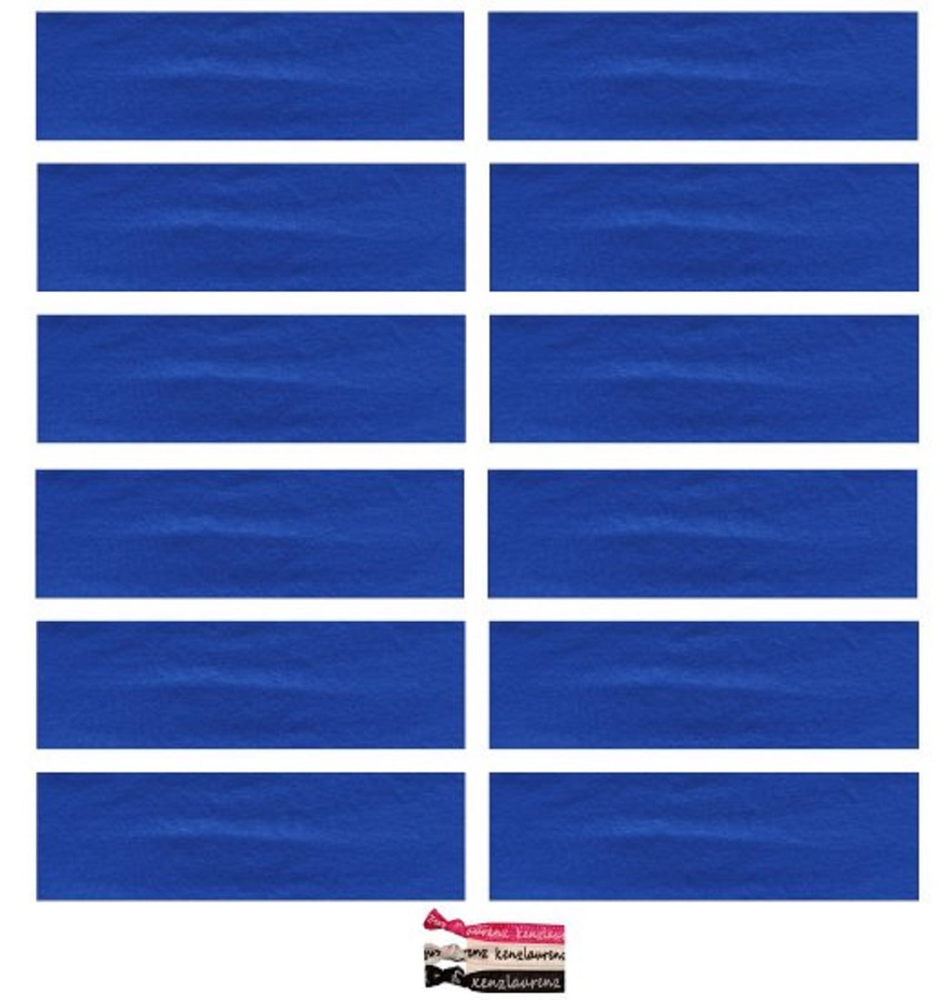 Kenz Laurenz Cotton Headbands 12 Soft Stretch Headband Sweat Absorbent Elastic Head Band Blue