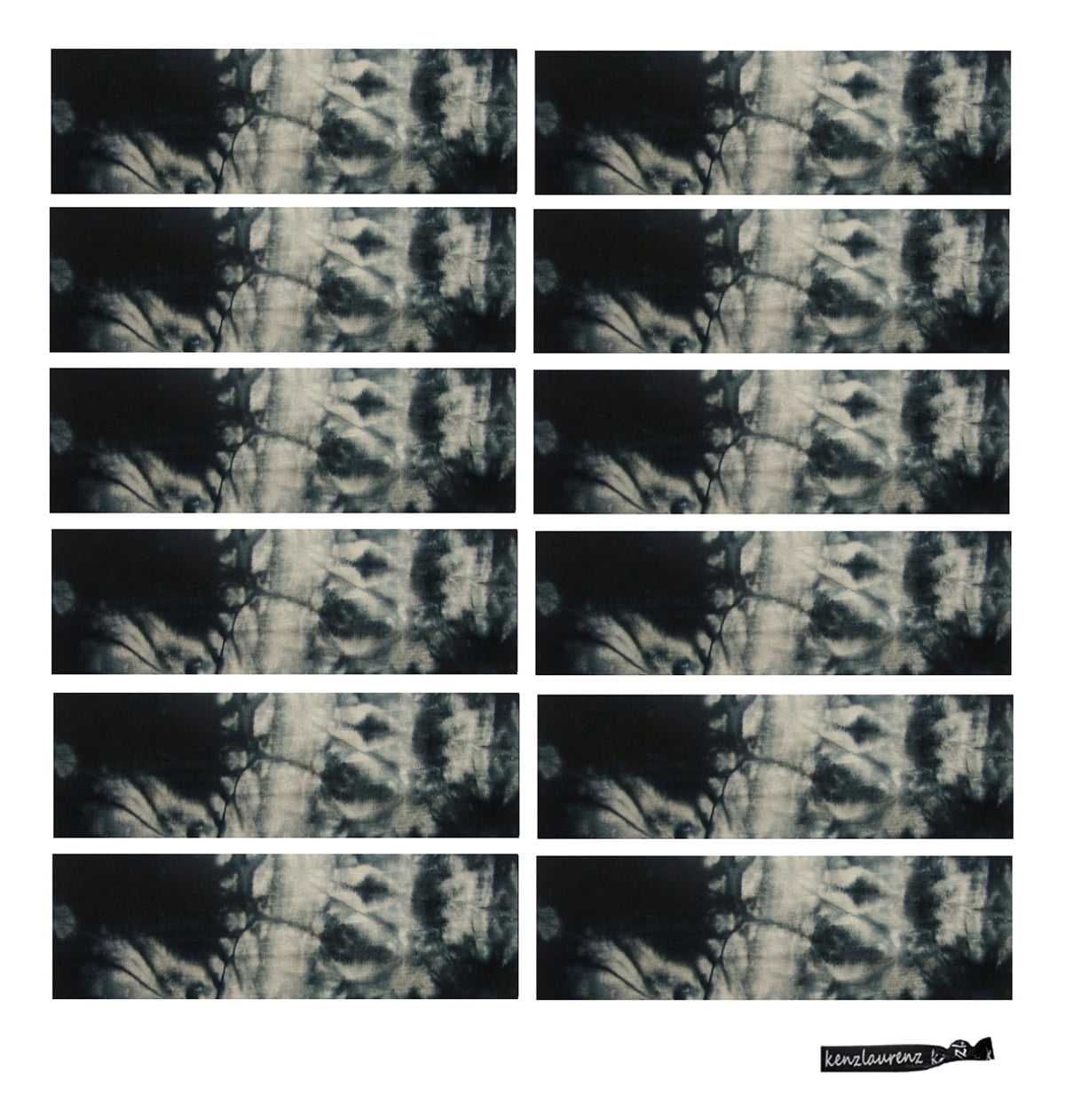 Kenz Laurenz Cotton Headbands 12 Soft Stretch Headband Sweat Absorbent Elastic Head Band Tie Dye Black